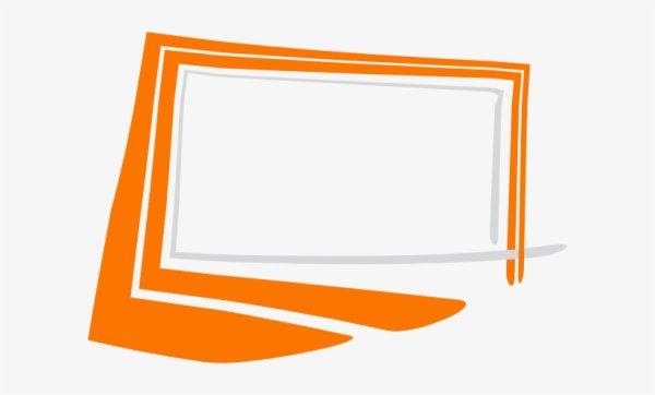 Рамка оранжевая прозрачная