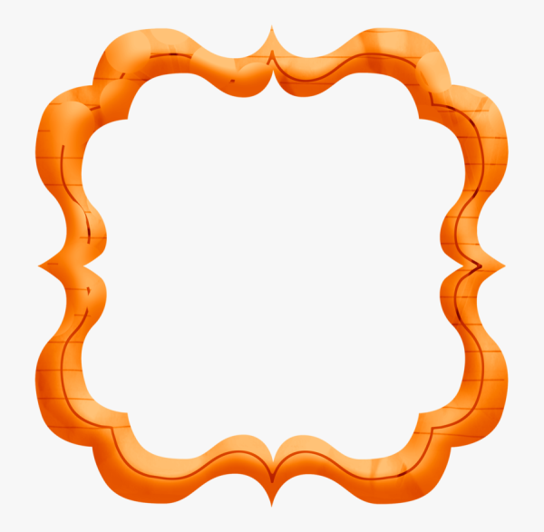 Рамка фигурная оранжевая