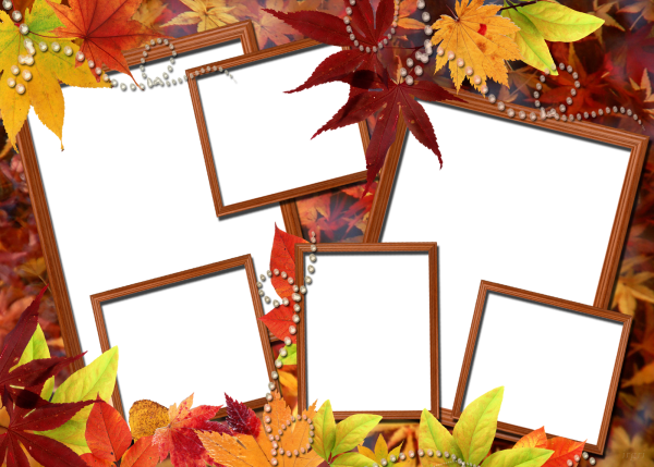 Осенние рамки для коллажа