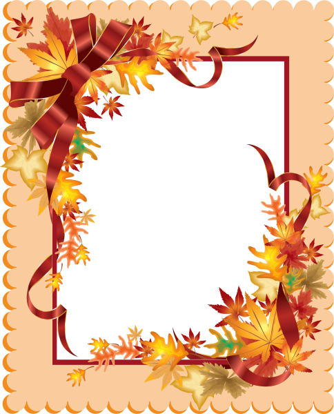 Рамка с днем рождения осенняя