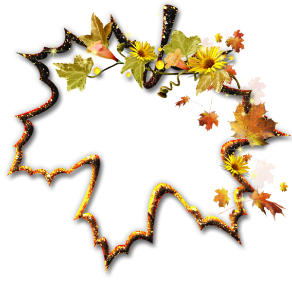 Рамка кленовые листья