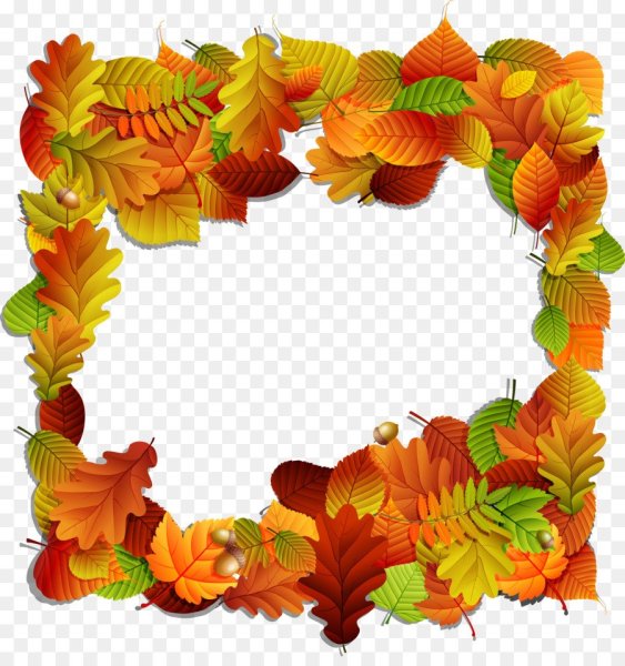 Осенние прозрачные рамки