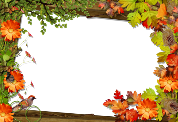 Осенняя рамка для текста