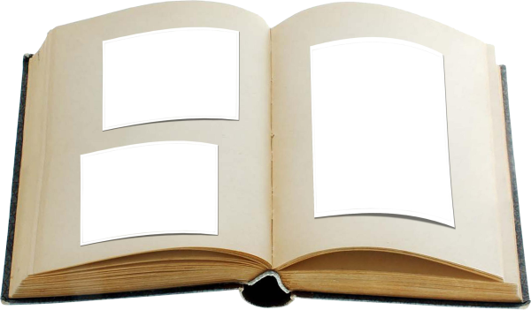 Рамка в виде открытой книги