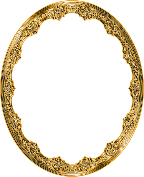 Рамка овал золото