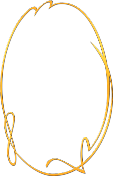 Золотая рамка овал