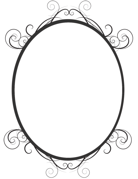 Узорная рамка овал