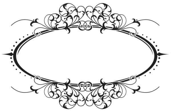 Ажурная овальная рамка