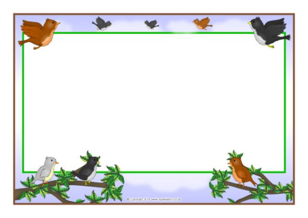 Рамка с птицами для текста