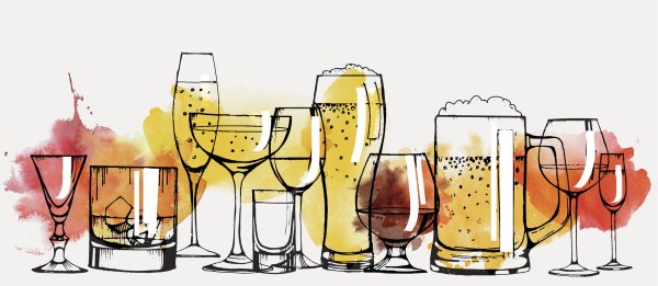 Алкогольные напитки вектор