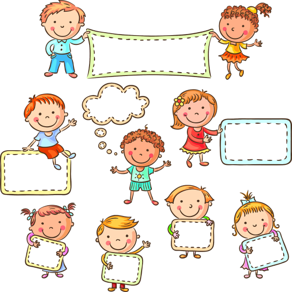 Рамки для надписей детские с детками