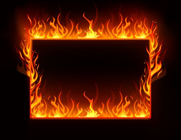 Рамка в виде огня