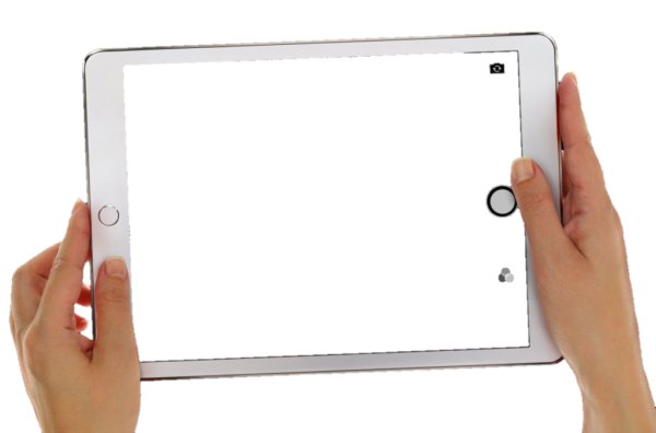 Планшет с белым экраном