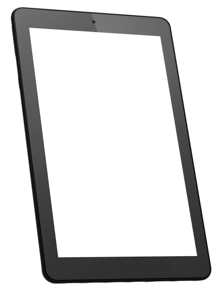 Планшет на белом фоне