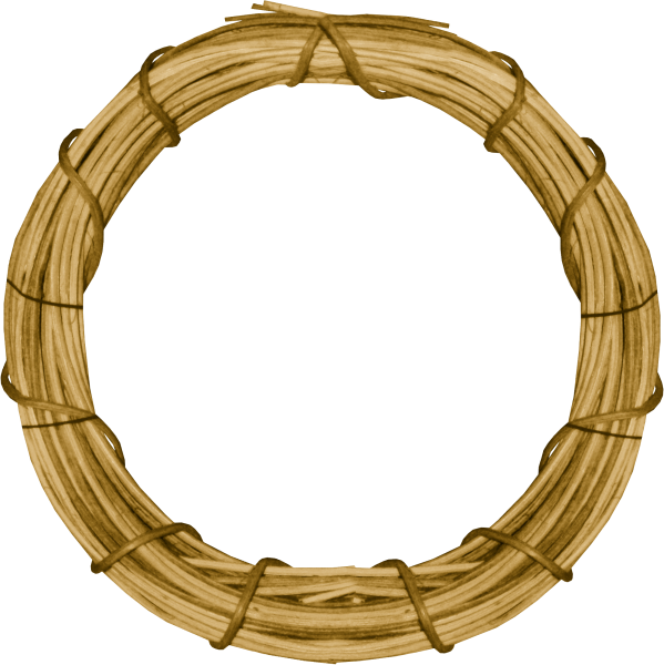 Круглая плетеная рамка