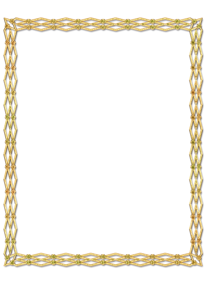 Золотая рамка на прозрачном фоне