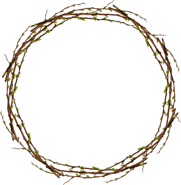 Круглая рамка из прутьев