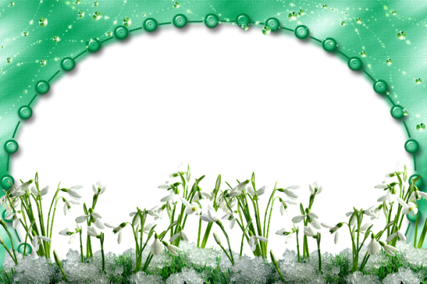 Рамка подснежники