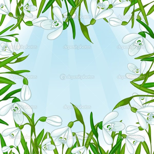 Рамочка с подснежниками