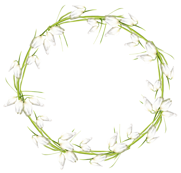 Весенний венок на прозрачном фоне