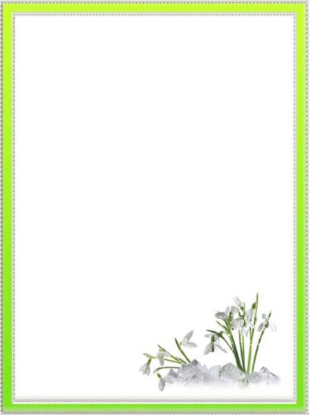 Весенняя рамка для детей