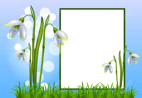 Рамочка с подснежниками