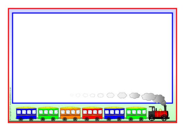 Рамка с поездом для текста
