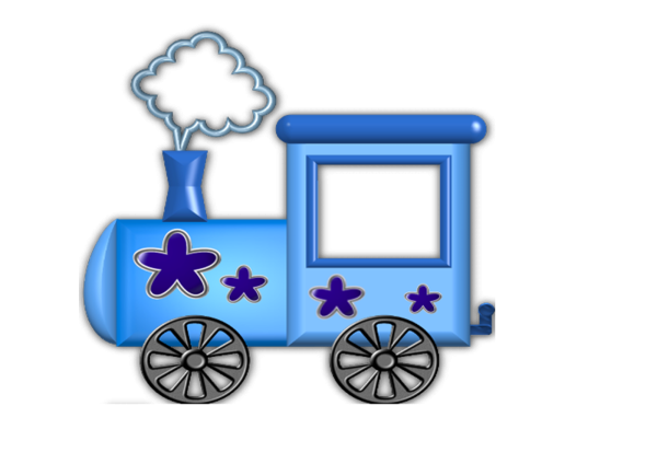 Фоторамка паровозик с вагончиками