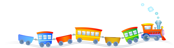 Паровозик для детей на прозрачном фоне