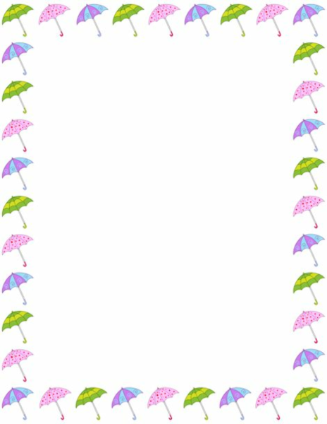 Рамка для текста с зонтиками