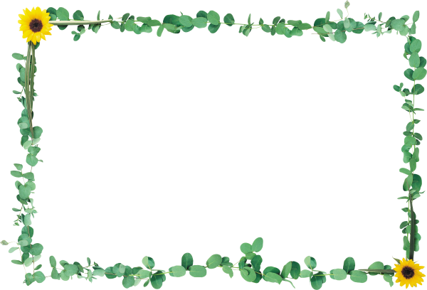 Растительная рамка на прозрачном фоне