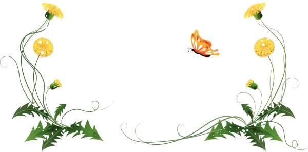 Рамка из одуванчиков
