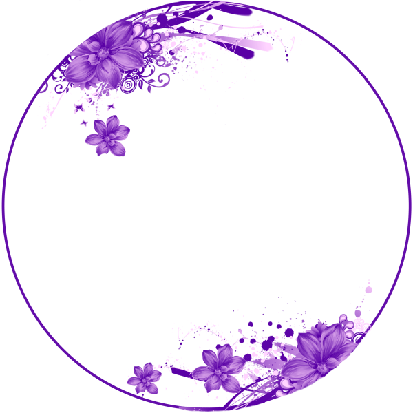 Фиолетовая круглая рамка