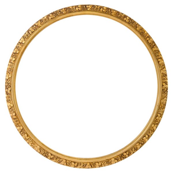 Золотая круглая рамка