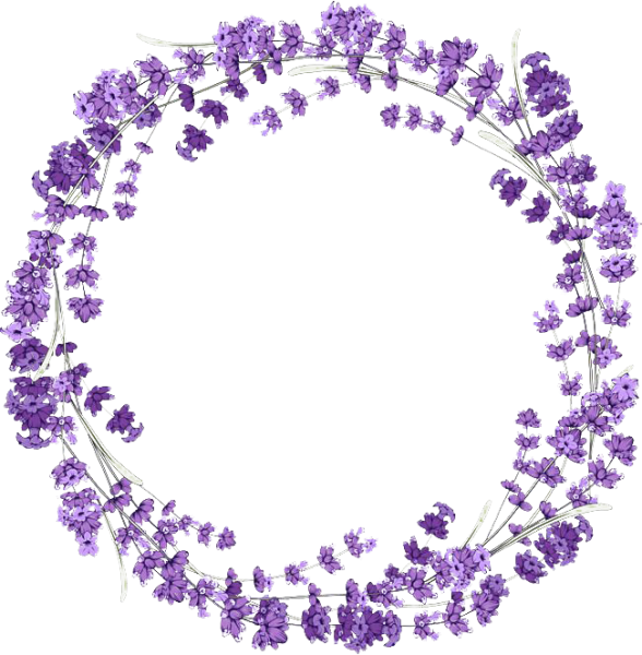 Рамка круглая Лаванда