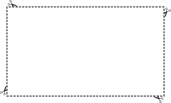 Пунктирная рамка с ножницами