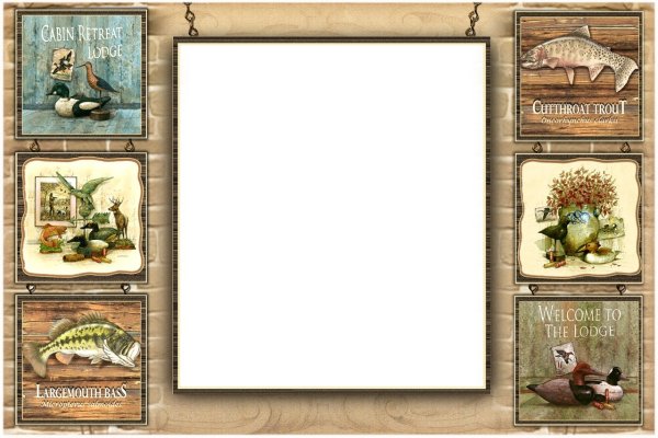 Рамка для рыбака фотошоп