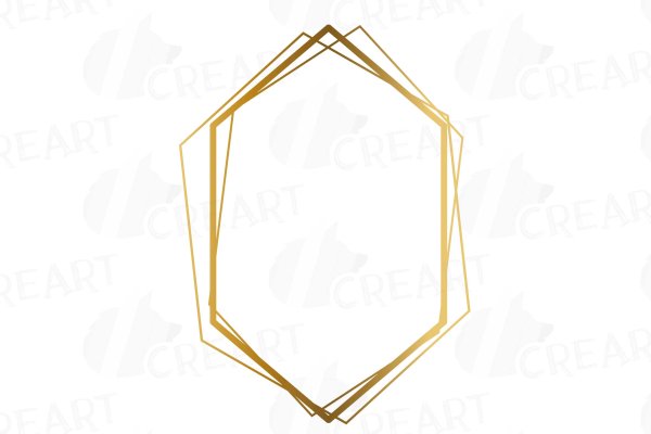 Геометрическая рамка золото