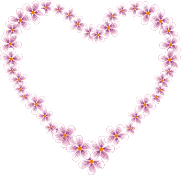 Рамка с сердечками нежный