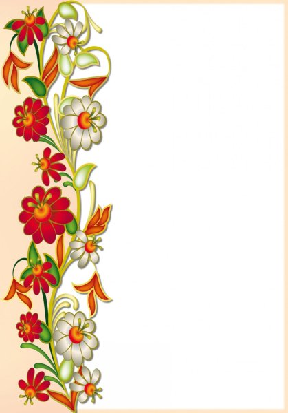 Цветочный орнамент рамка