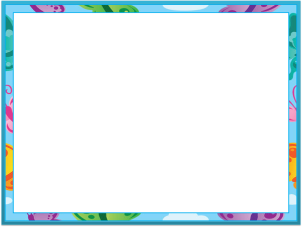 Рамка для текста детская горизонтальная