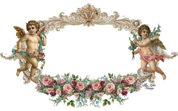 Винтажные рамки с ангелами