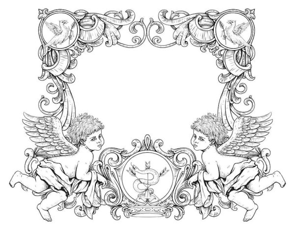 Винтажные рамки с ангелами