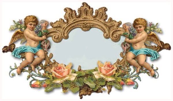 Винтажные рамки с ангелами