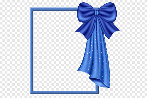 Фоторамка голубая с бантиками