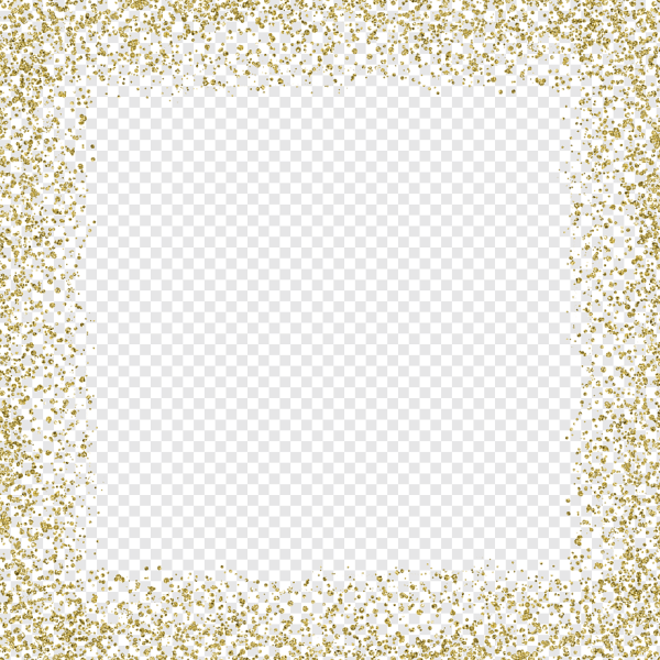 Рамка золотые блестки