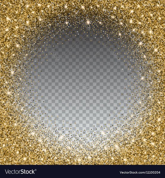 Рамка золотые блёстки