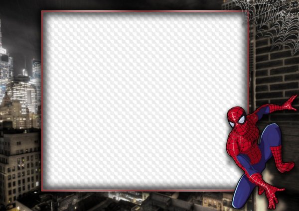 Человек паук рамка для фотошопа