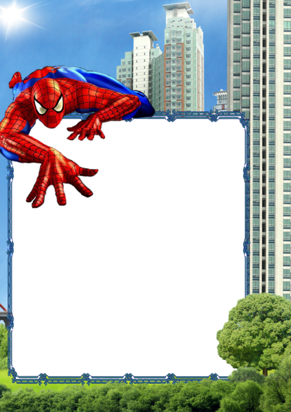 Рамка человек паук вертикальная