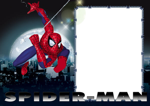 Человек паук рамка для фотошопа